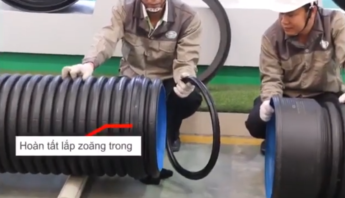 Hoàn tất lắp zoăng trong