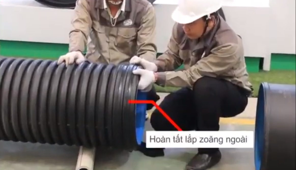 Hoàn tất lắp zoăng ngoài