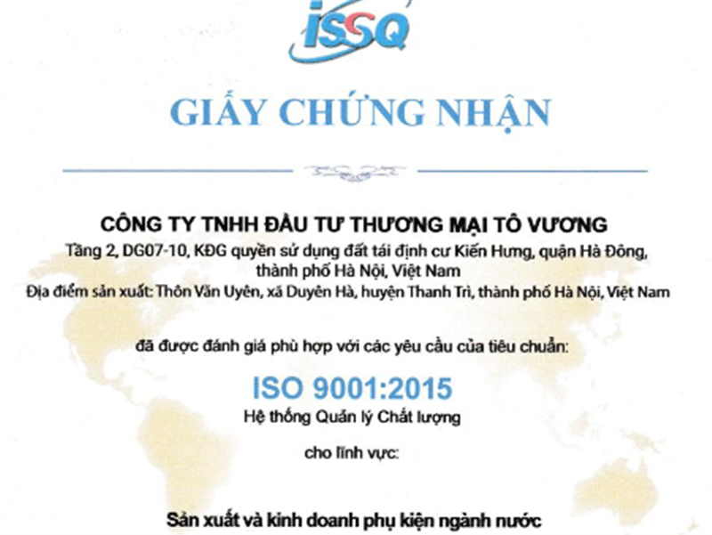 Chứng nhận đã đạt được